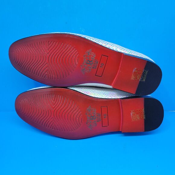 Royal Shoes Mens LF-8881 Silver Half Strap Tasseled Loafers Size US 10 EC main image 10